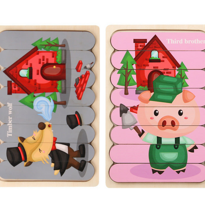 Montessori-Holzpuzzle