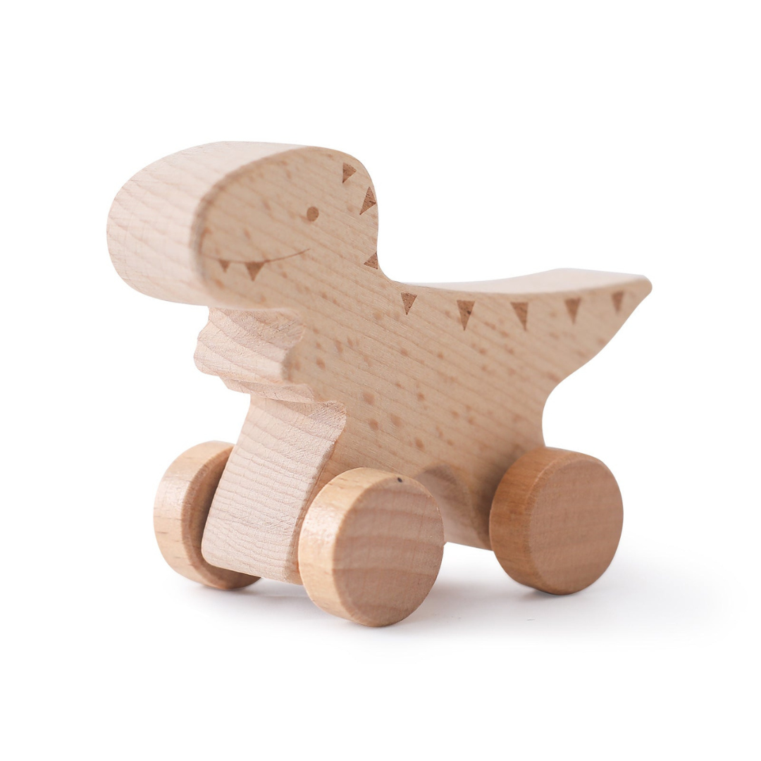 Montessori-Holzzug in Pastellfarben