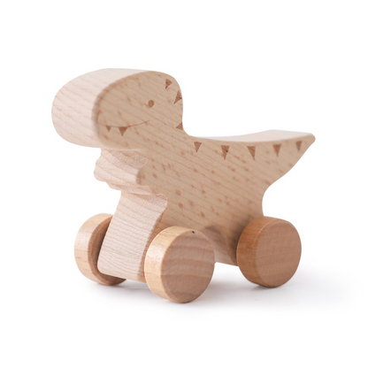 Montessori-Holzzug in Pastellfarben