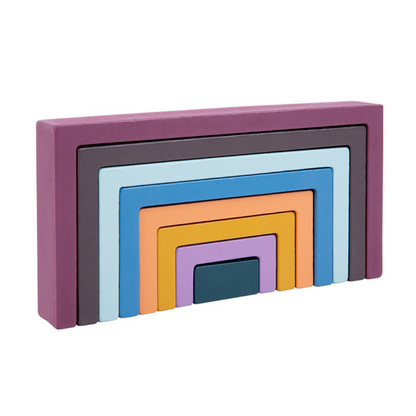Montessori-Bunte Holzbausteine