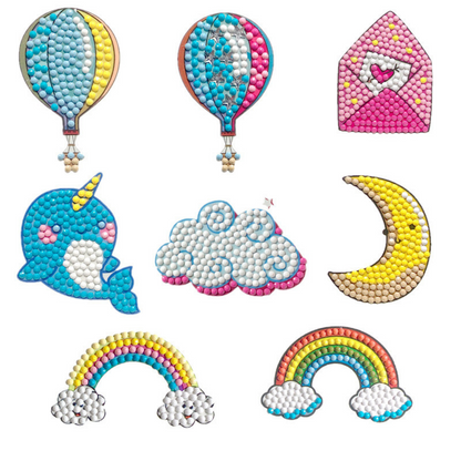 DIY-Cartoon-Diamantmalerei mit Aufklebern