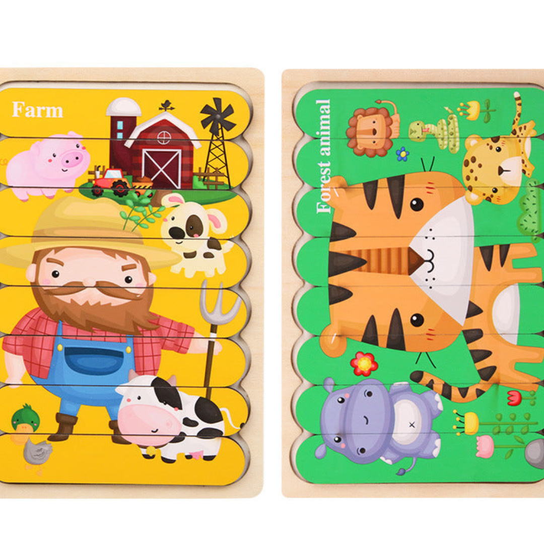 Montessori-Holzpuzzle