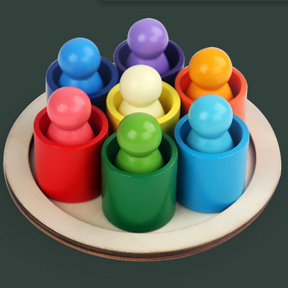 Montessori-Bunte Holzbausteine