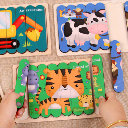 Montessori-Holzpuzzle