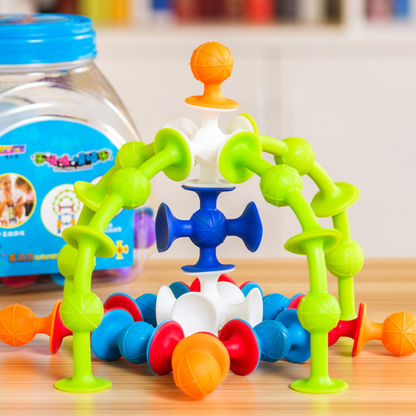 Montessori-Silikonspielzeug mit Saugnäpfen