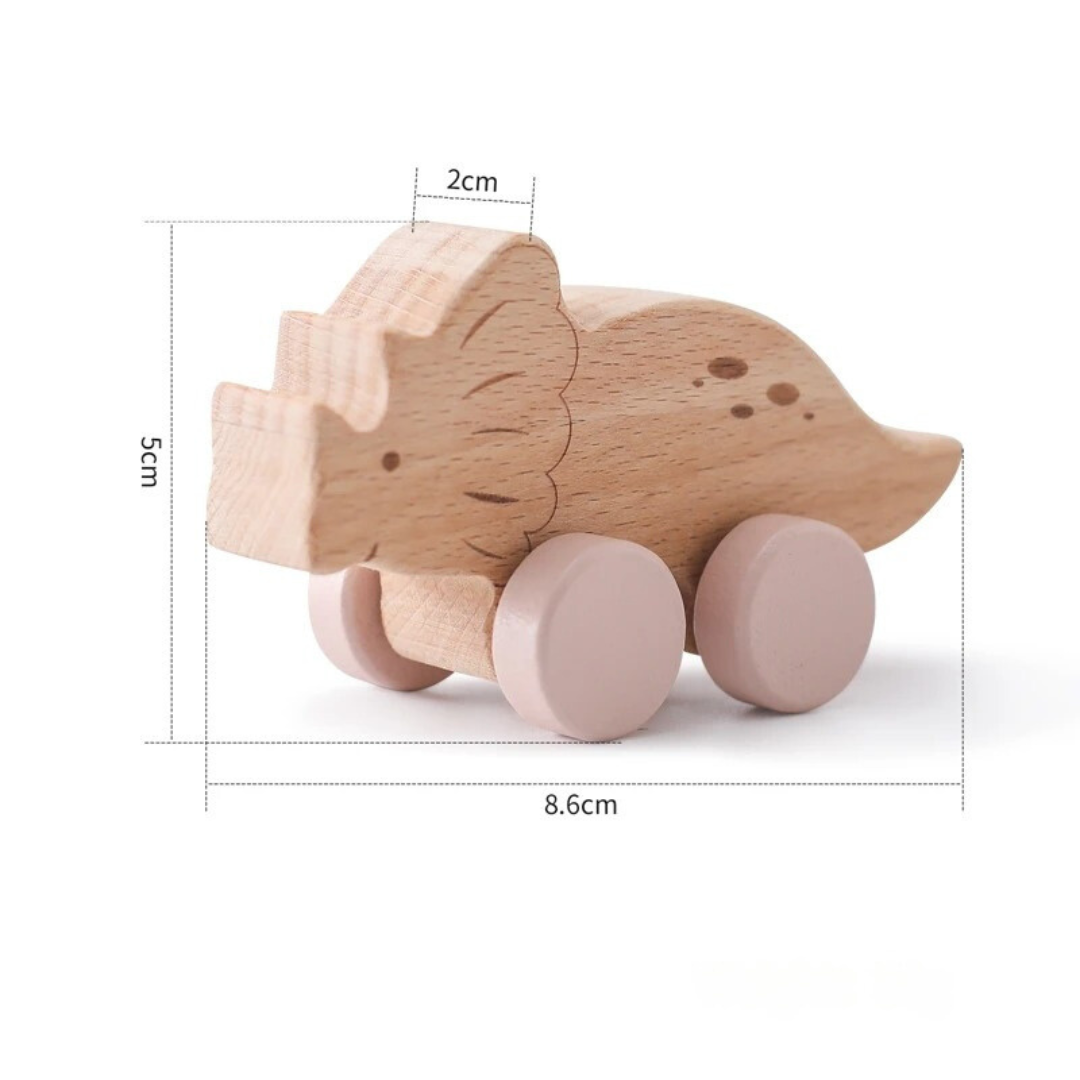 Montessori-Holzzug in Pastellfarben