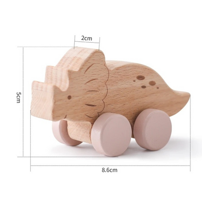 Montessori-Holzzug in Pastellfarben