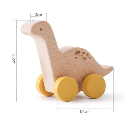 Montessori-Holzzug in Pastellfarben