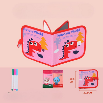 Wiederverwendbares Malbuch für Kinder zum Mitnehmen