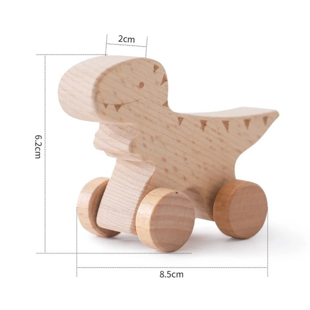 Montessori-Holzzug in Pastellfarben