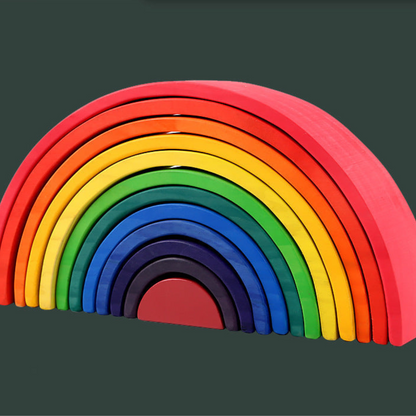 Montessori-Bunte Holzbausteine