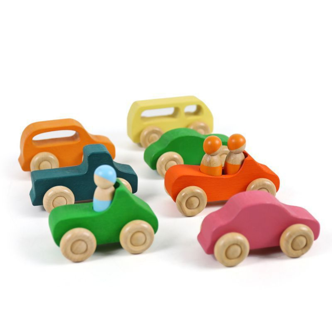 Montessori-Bunte Holzbausteine