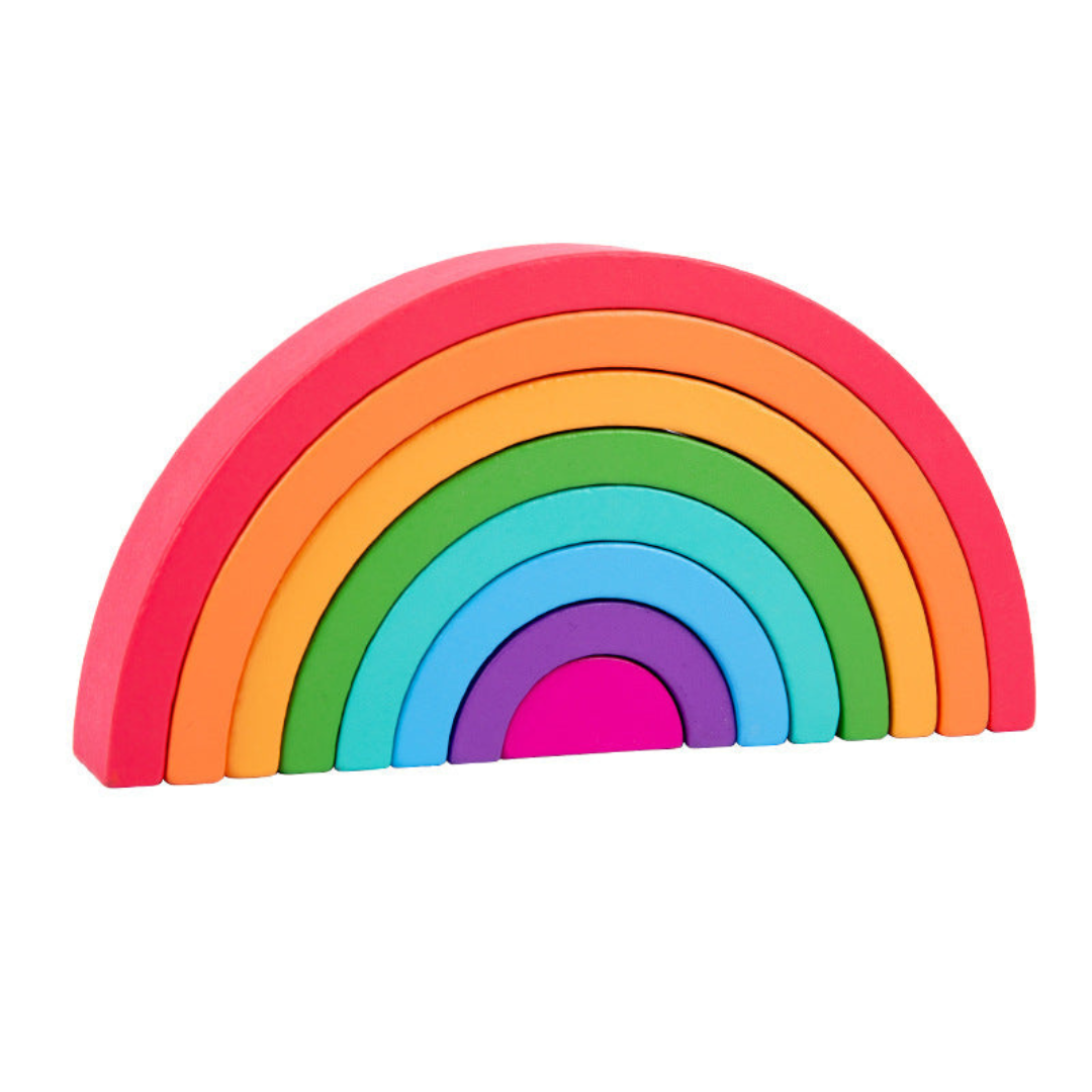 Montessori-Bunte Holzbausteine