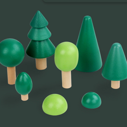 Montessori-Bunte Holzbausteine