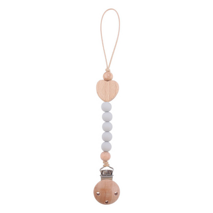 Schnullerkette aus Holz für Babys