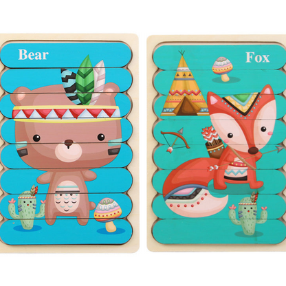 Montessori-Holzpuzzle