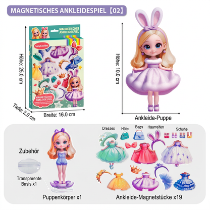Magnetisches Ankleidepuppen-Set mit austauschbaren Outfits
