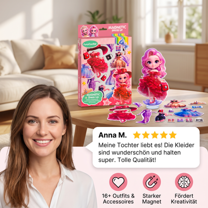 Magnetisches Ankleidepuppen-Set mit austauschbaren Outfits
