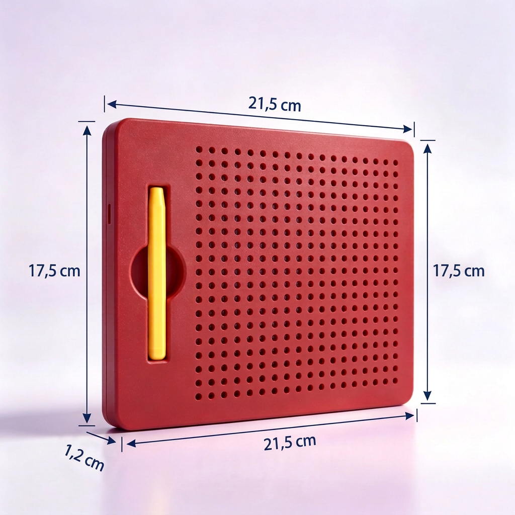 2-in-1 Magnetische Schreib- & Zeichentafel mit aufsteckbaren Formen für Kinder