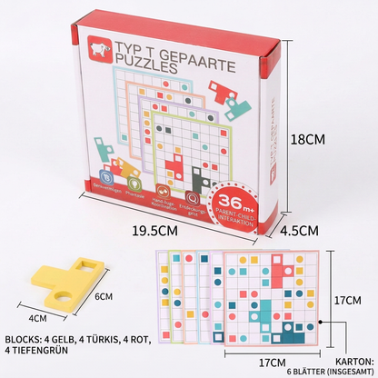 Montessori Holz-Formenpuzzle – Farben- & Logik-Denkspiel für Kinder