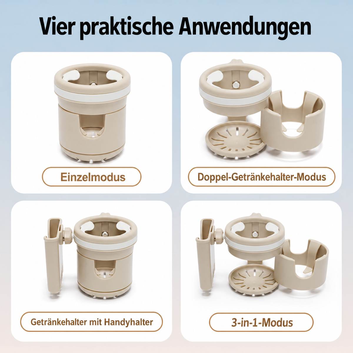 3-in-1 Kinderwagen-Getränke- & Handyhalter