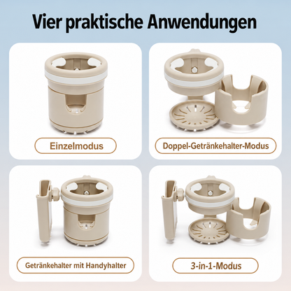 3-in-1 Kinderwagen-Getränke- & Handyhalter