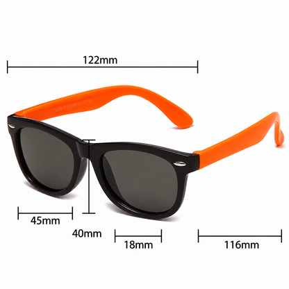 Flexible Kinder-Sonnenbrille mit bruchsicherem Gestell