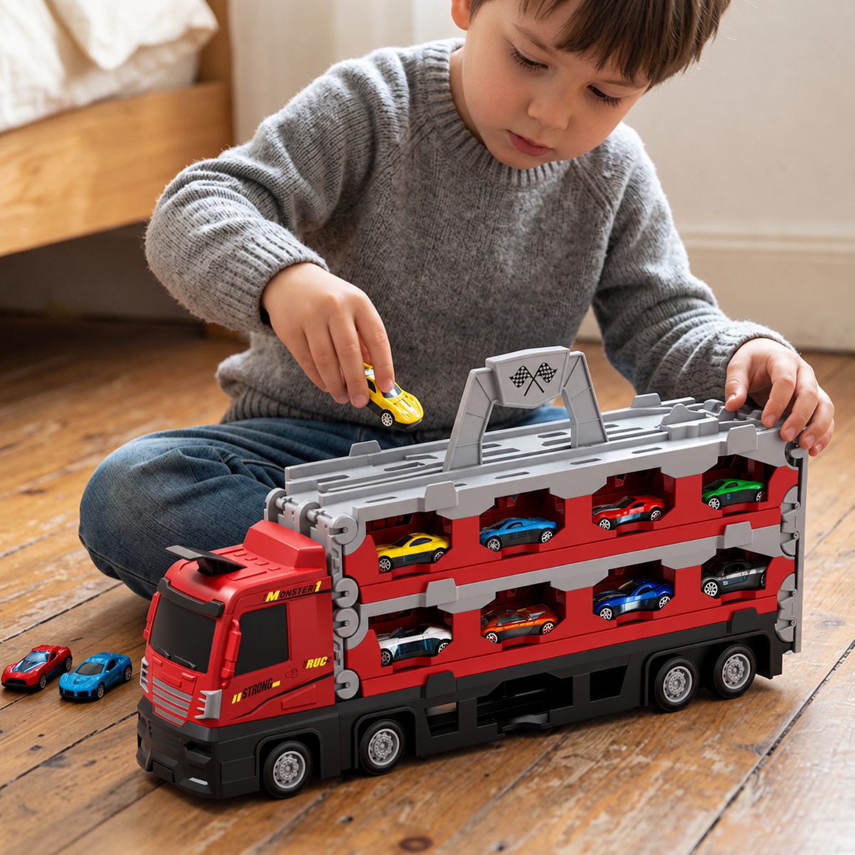 2-in-1 Faltbare Truck-Rennstrecke