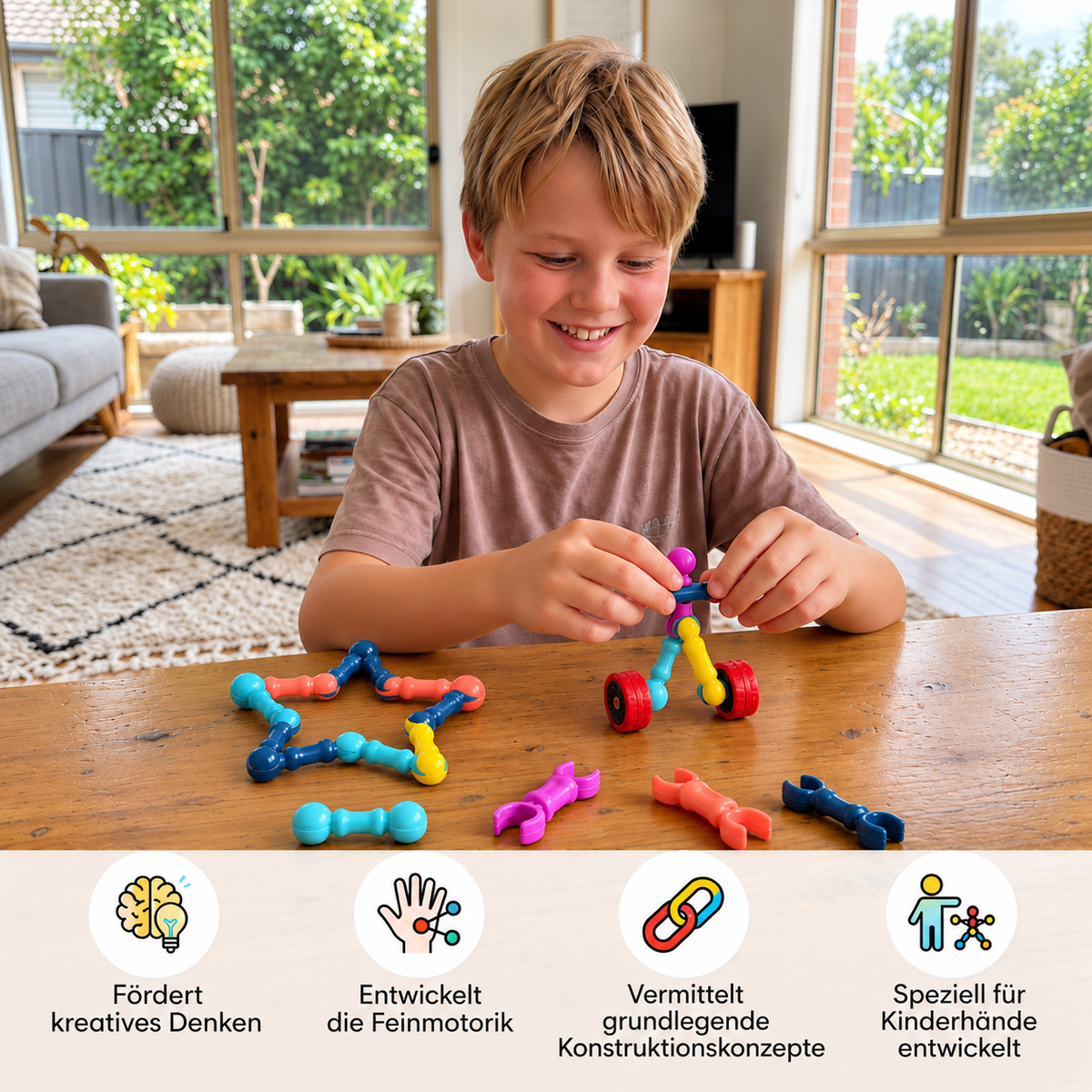 Pädagogisches DIY-Bauset mit beweglichen Gelenken