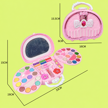 Abwaschbares Prinzessinnen-Make-up-Set für Kinder mit Nagellack & Aufbewahrungsbox