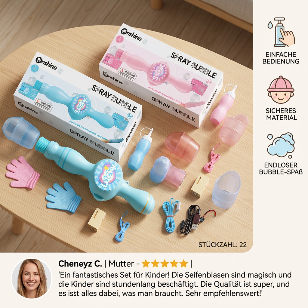 Spielzeug-Seifenblasenmaschine mit Raucheffekt