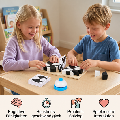 Zweifarbiges Logik-Puzzlespiel im Taschenformat