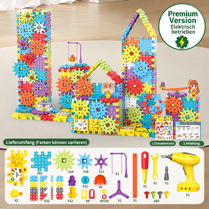 Montessori 3D-Zahnrad- und Puzzlebausteine