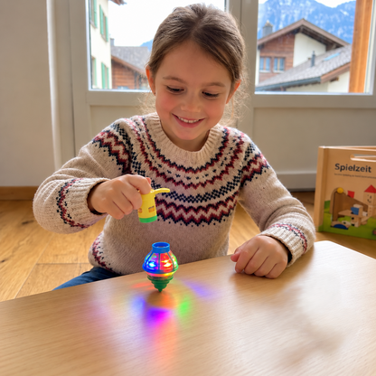 Leuchtender LED-Kreisel – Lustiges Spielzeug mit Lichteffekt für Kinder