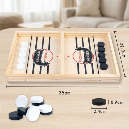 Schleuder-Schach aus Holz – Strategisches Brettspiel für die ganze Familie