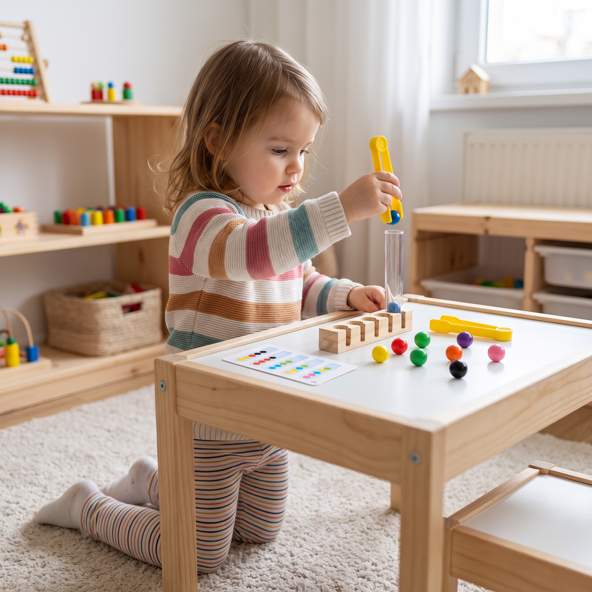 Montessori Reagenzglas Farben und Zahlen Spiel- und Lernset
