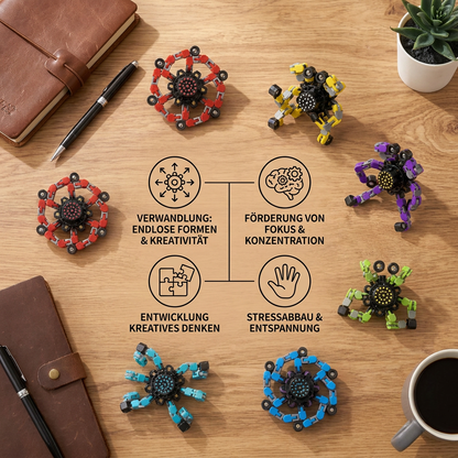 Verwandelbarer Spielzeug-Spinner – Endloser Spielspaß und Kreativität – Fidget-Spielzeug