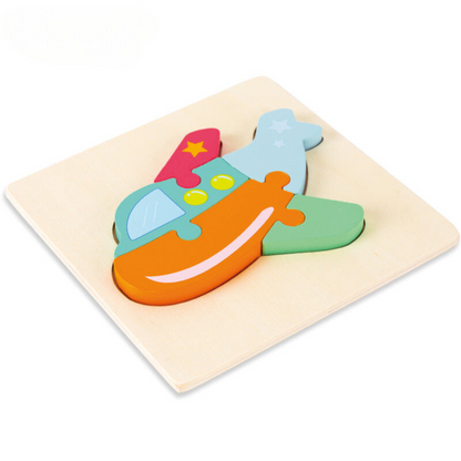 Kinderpuzzle mit Tieren und Fahrzeugen