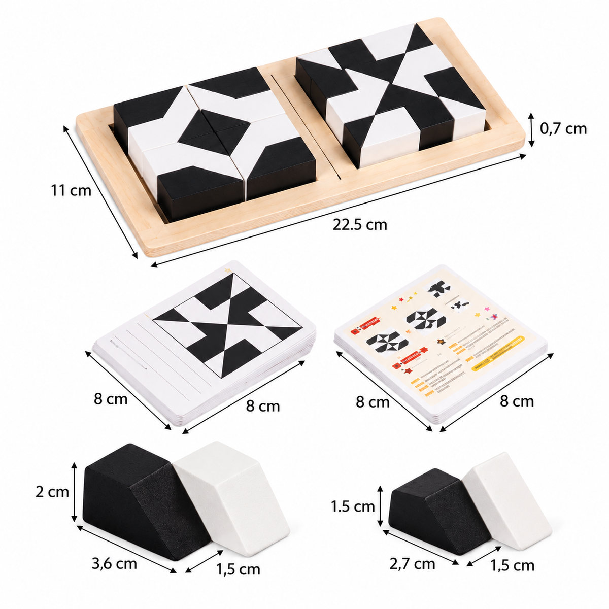 Zweifarbiges Logik-Puzzlespiel im Taschenformat