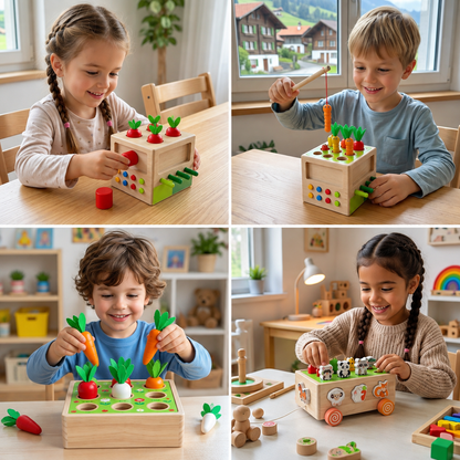 Montessori-Holzspielzeug zum Lernen und Fördern