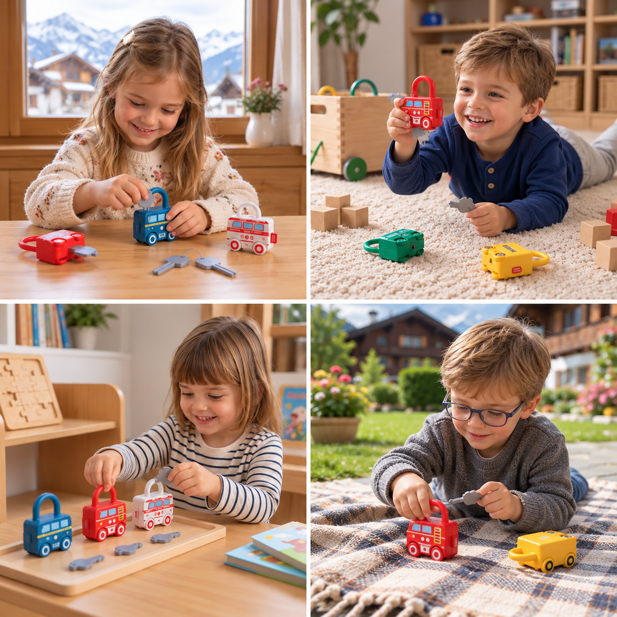 InteractiveLocks – Montessori-Lernspielzeug mit interaktiven Verschlüssen