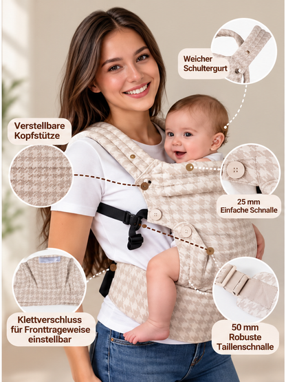 Ergonomische Babytrage – Atmungsaktiv & verstellbar