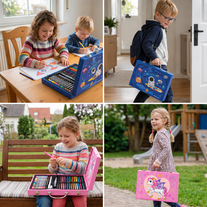 88 Stück Kreativer Malkoffer für kleine Künstler