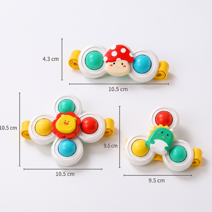 Niedliches Saugnapf-Spielzeug für Babys im 3er-Set