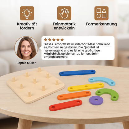 Kreatives Buchstaben Zahlen und Formen Lernbrett