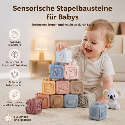 Sensorische Stapelbausteine für Babys