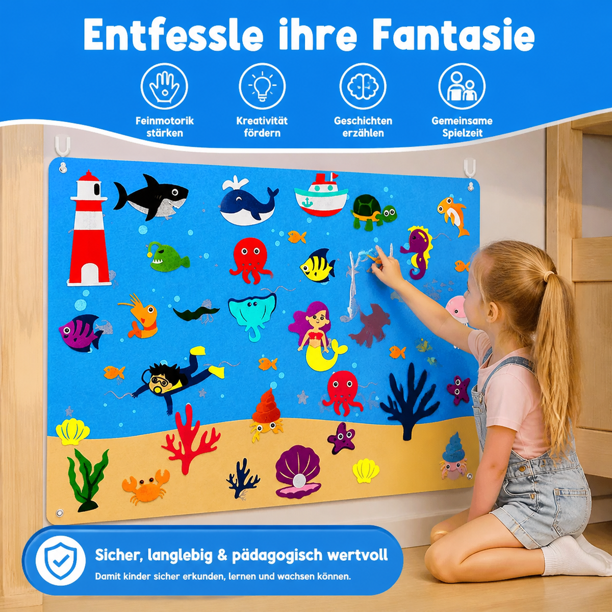 Kreatives Filz-Geschichtenboard