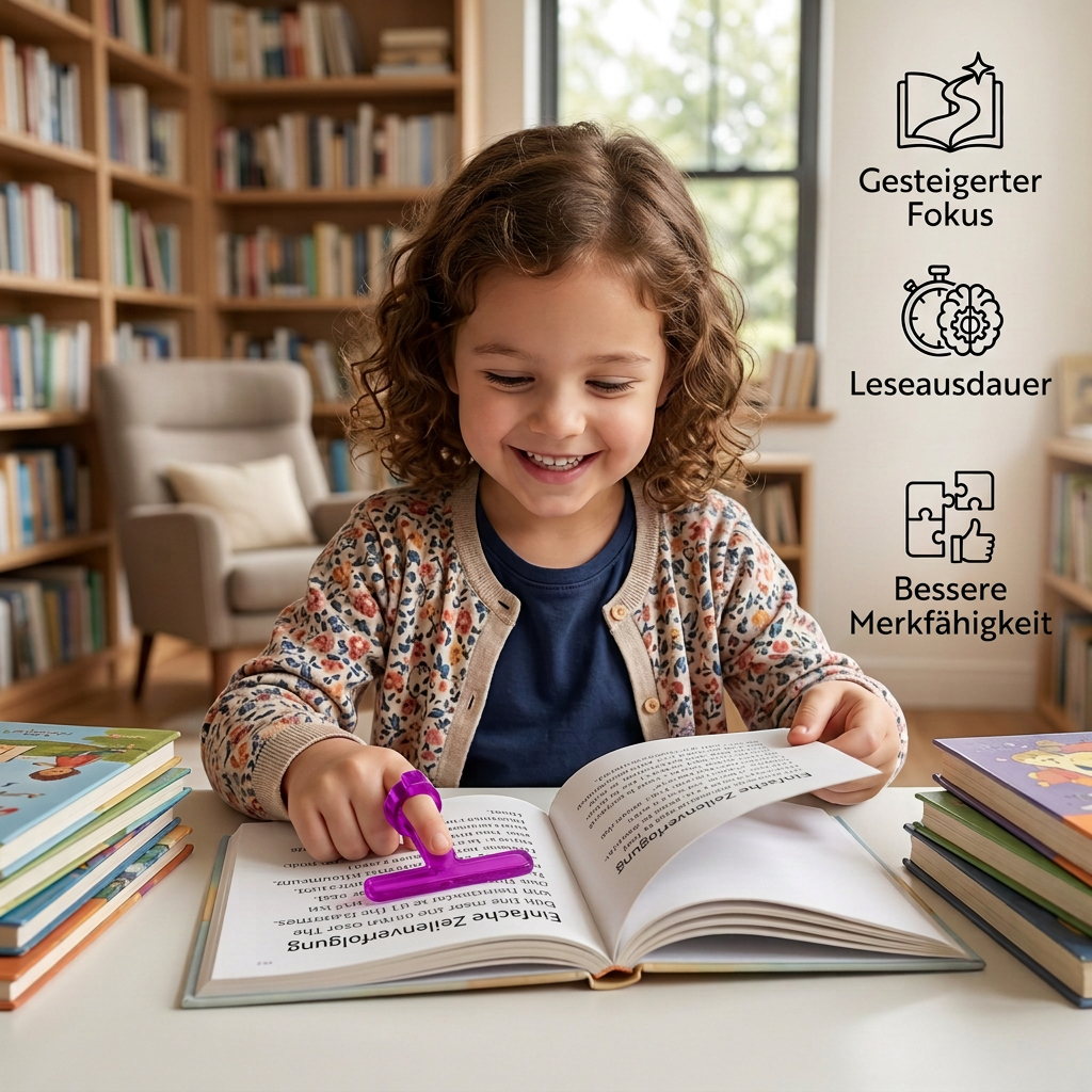Finger-Lesehilfe für Kinder – Transparente Lesezeilenhilfe