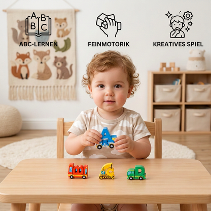 52-teiliges Montessori-3D-Alphabet-Bausteinset