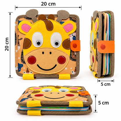 Montessori-Sensorik-Geschichtenbuch mit Giraffe